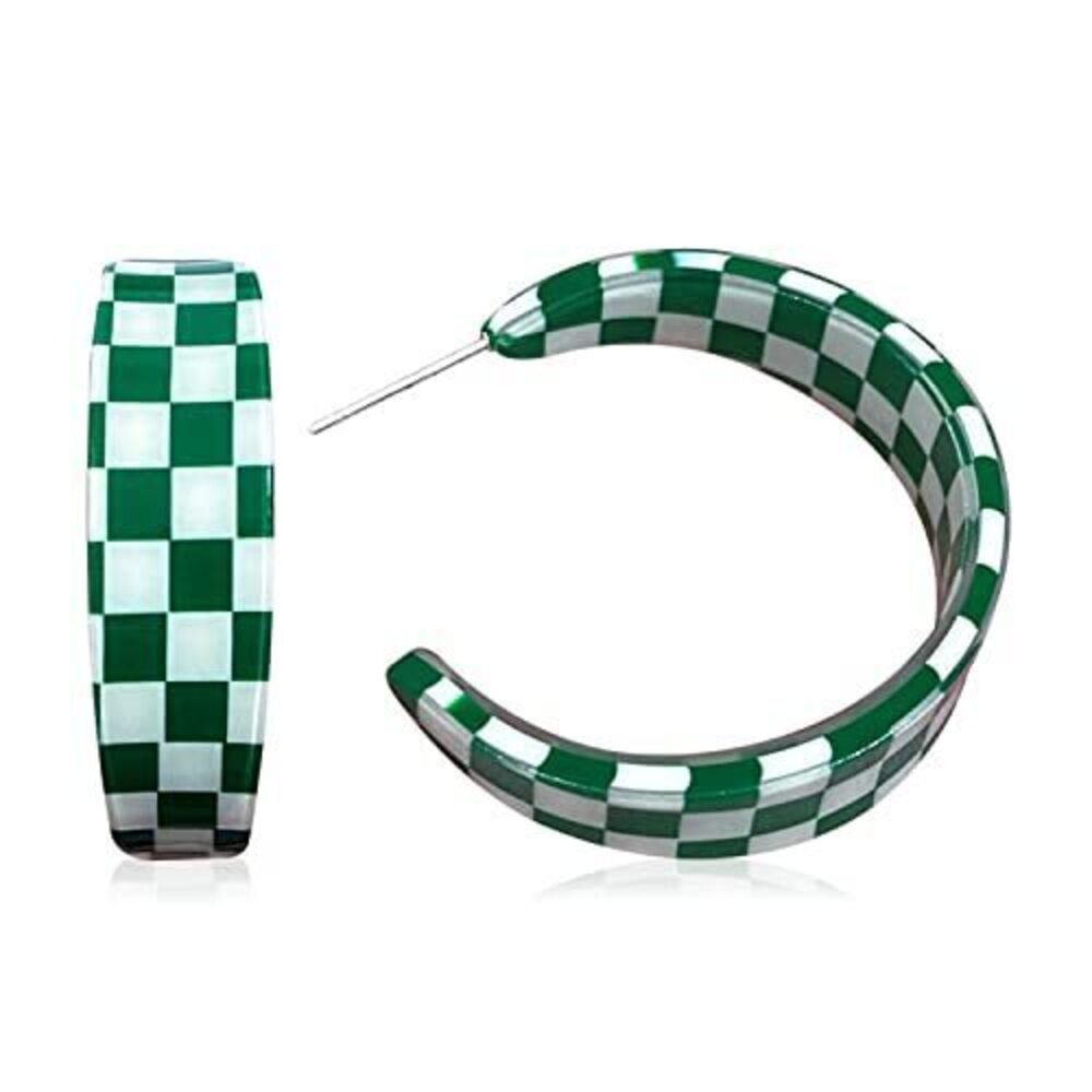 2658 Unique Lightweight Minimalist 70s 80s 90s Vintage C Shaped Acrylic